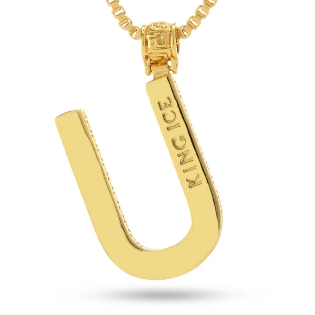 14K Gold Letter "U" Necklace