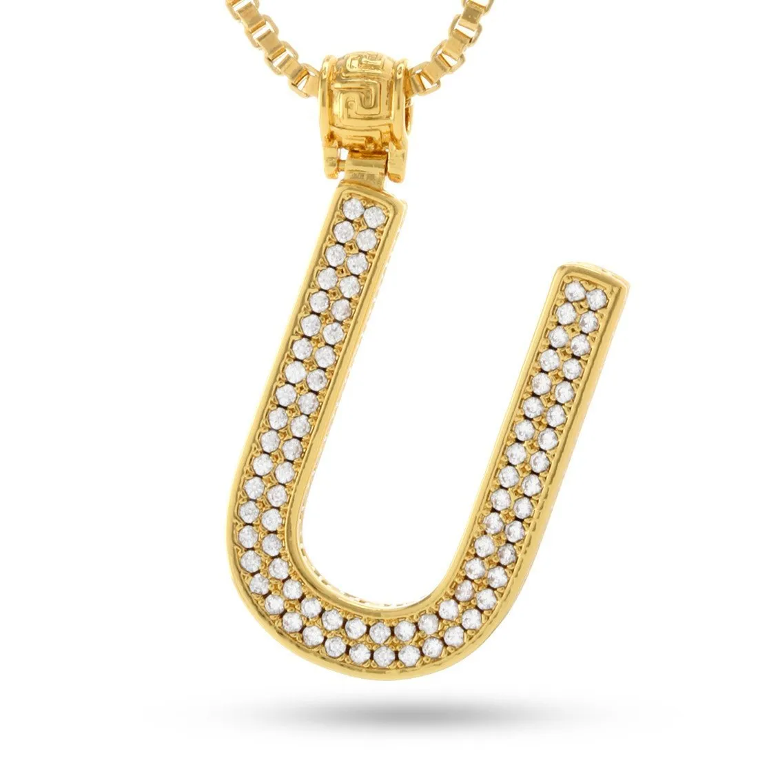 14K Gold Letter "U" Necklace