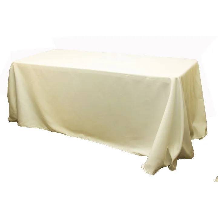 90"x132" Wholesale Rectangular Oblong Polyester Tablecloth - Alpha Cotton