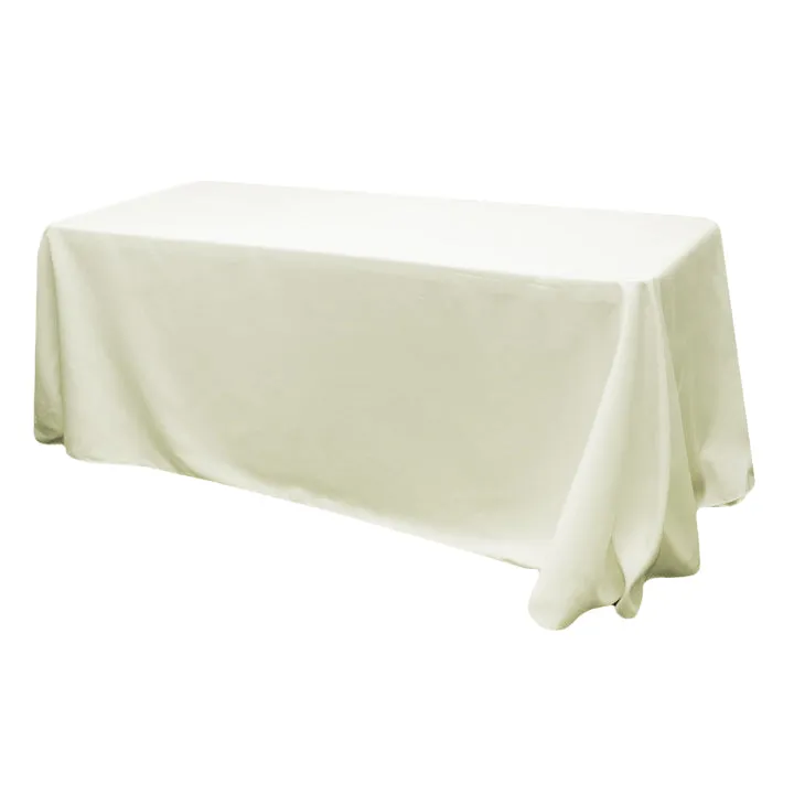 90"x132" Wholesale Rectangular Oblong Polyester Tablecloth - Alpha Cotton