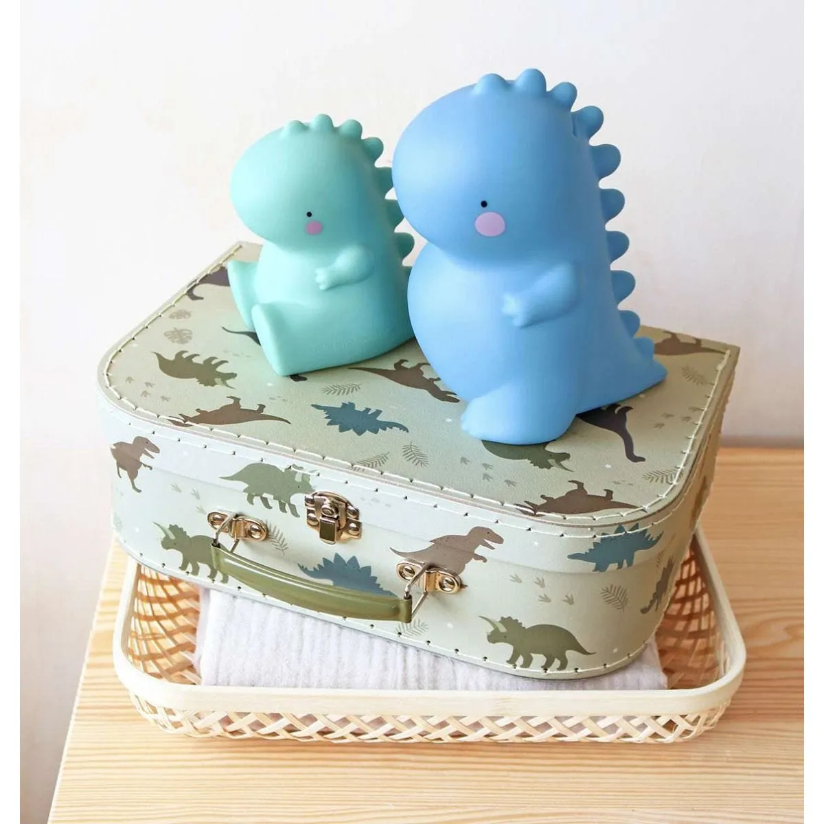 A Little Lovely Company Suitcase Set: Dinosaurs