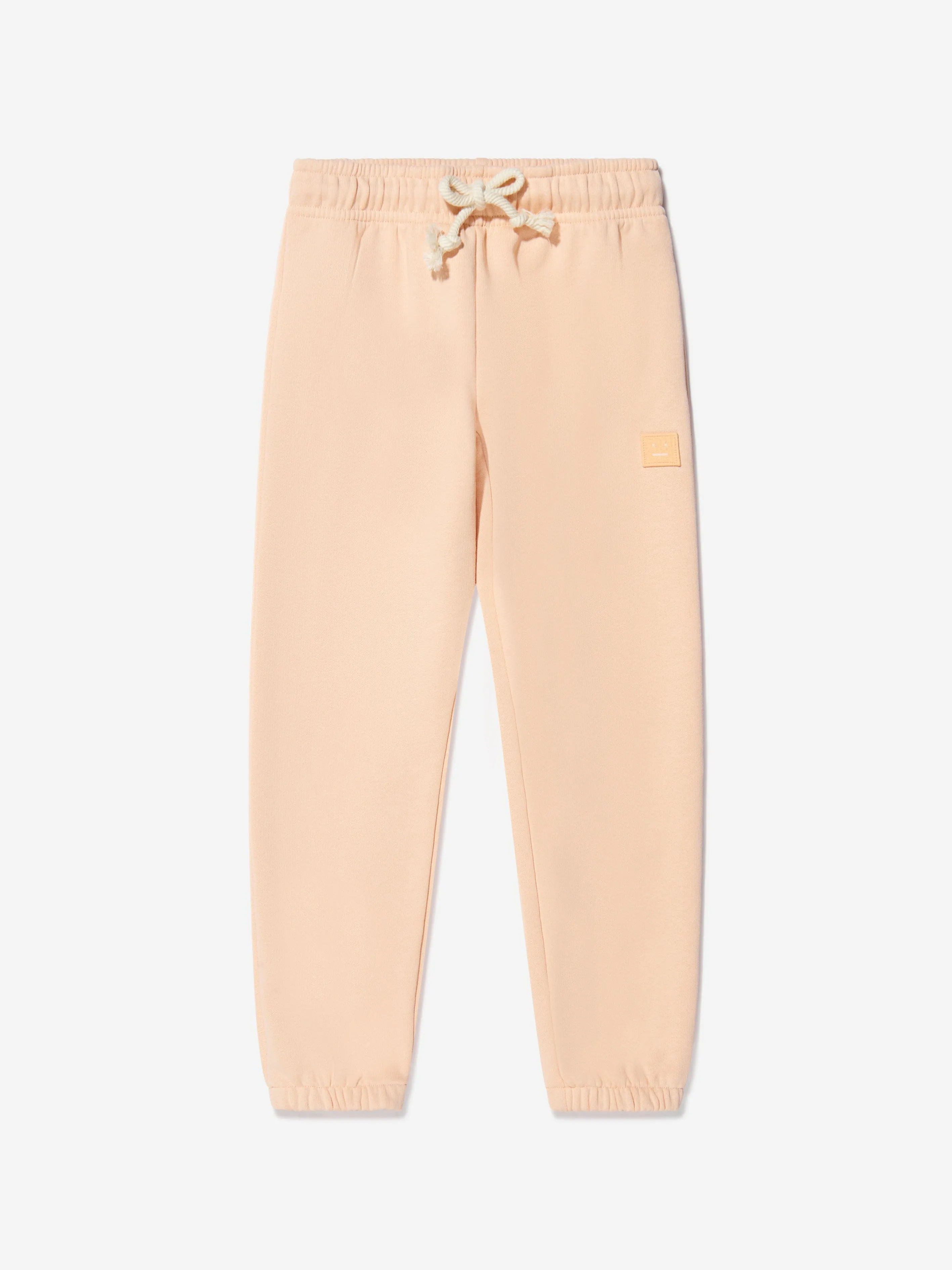 Acne Studios Kids Face Patch Joggers in Pink