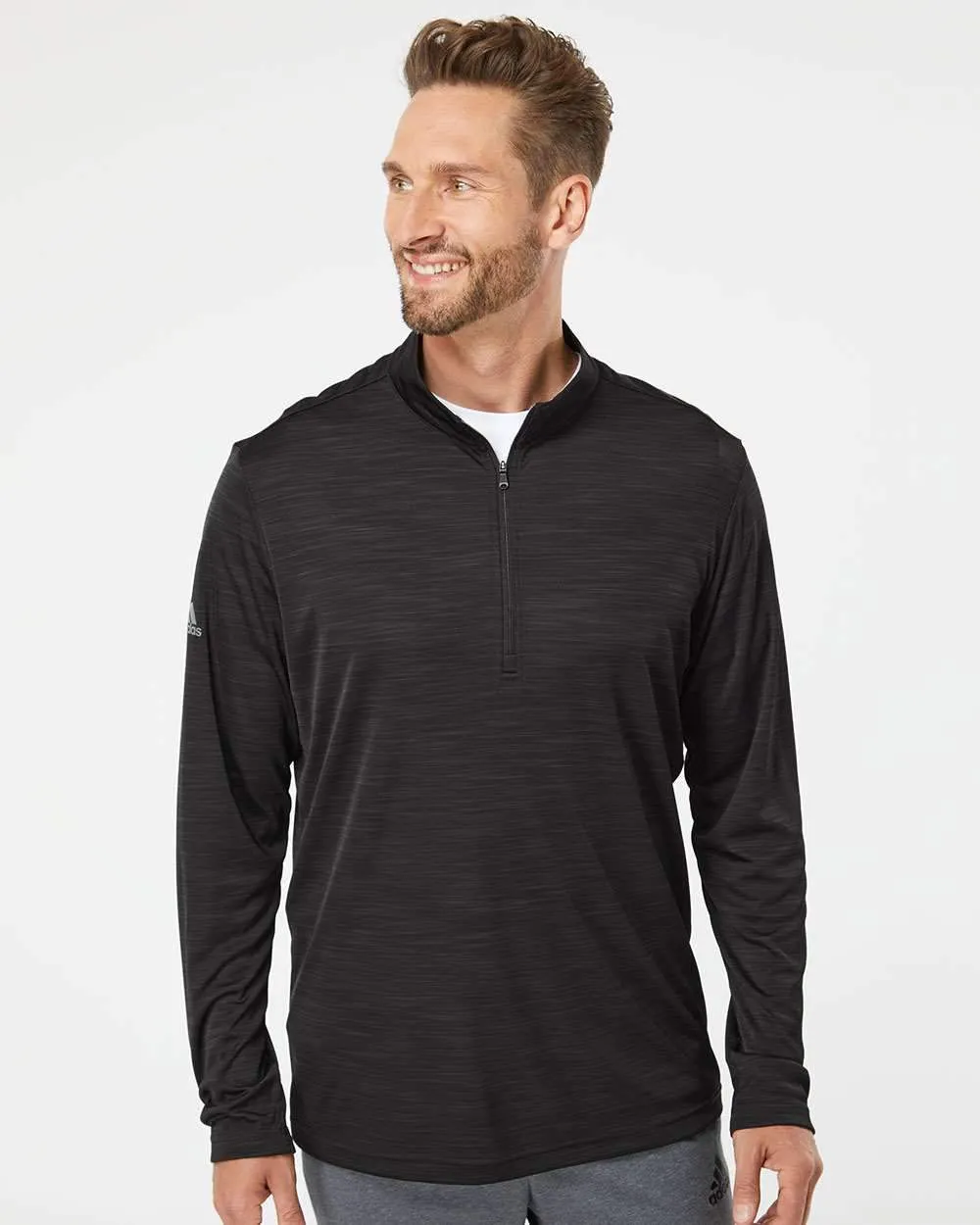 adidas - Men's Lightweight Mélange Quarter-Zip Pullover