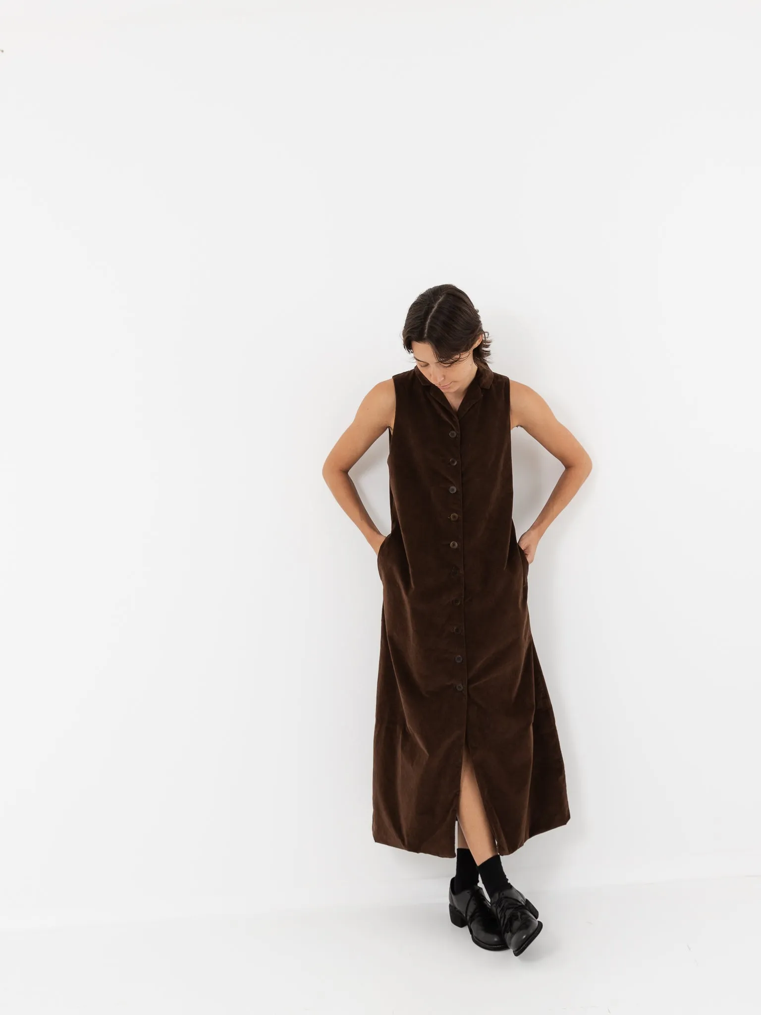 Album Di Famiglia Velvet Sleeveless Dress