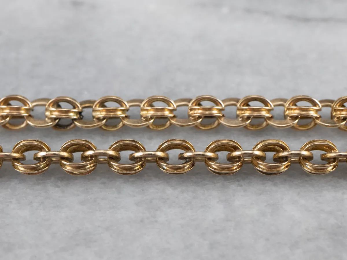 Antique Fancy Link Chain Gold Necklace