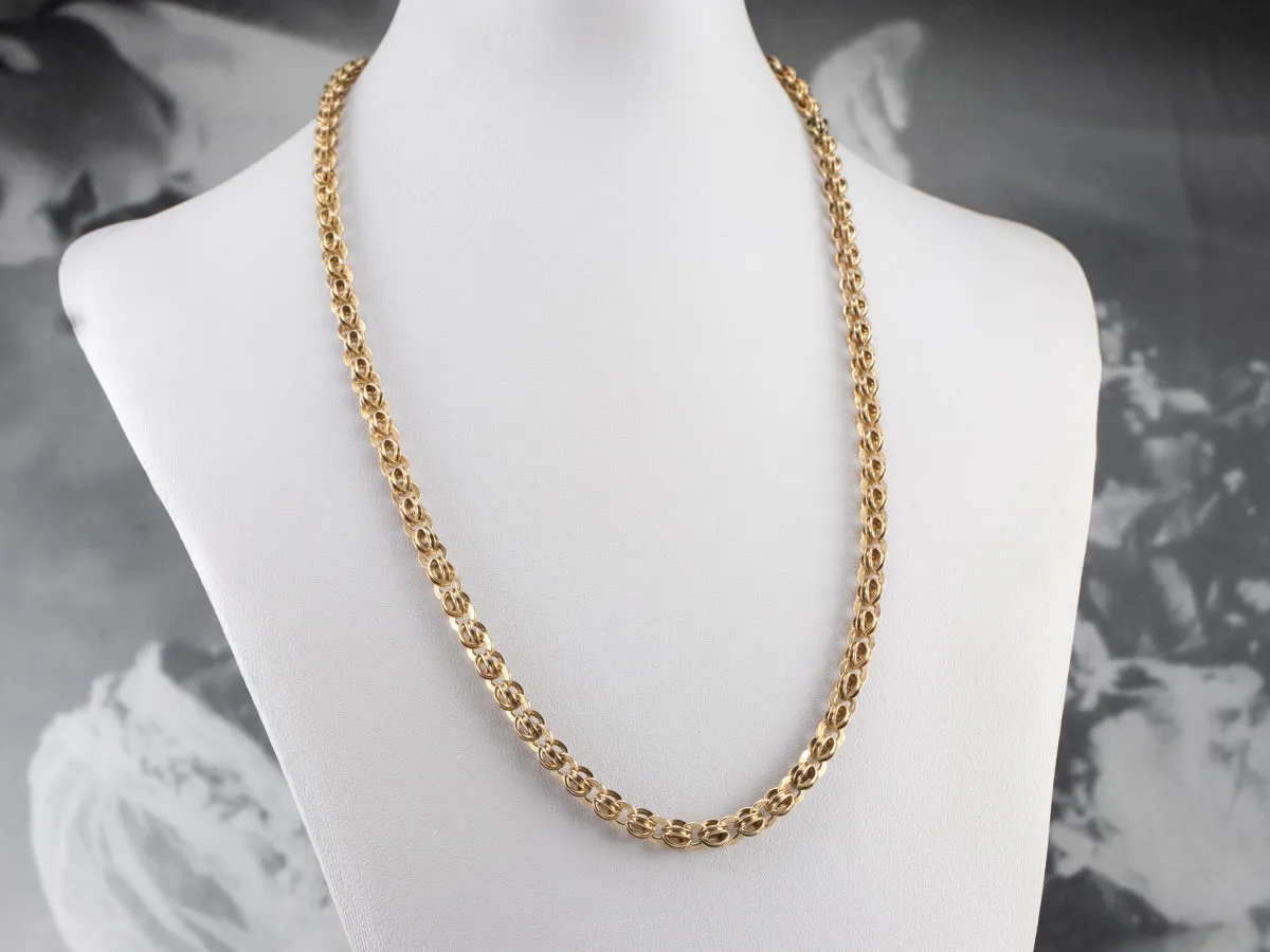 Antique Fancy Link Chain Gold Necklace