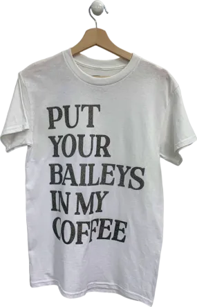 Ashish White 'Put Your Baileys In My Coffee' T-Shirt UK S