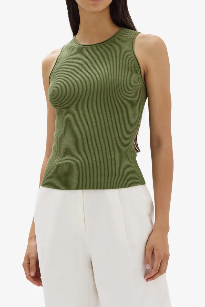 Assembly Label - Faye Knit Tank - Pandan