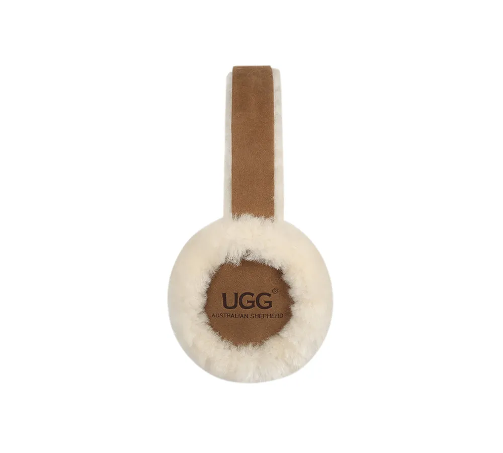 AUSTRALIAN SHEPHERD® UGG Women Adjustable Sheepskin Wool Earmuff Connie