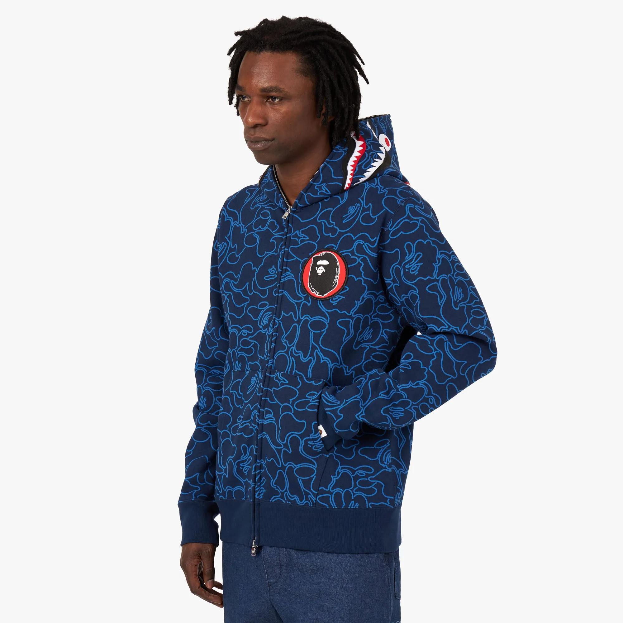 BAPE 30th Anniversary Shark Full Zip Hoodie / Blue