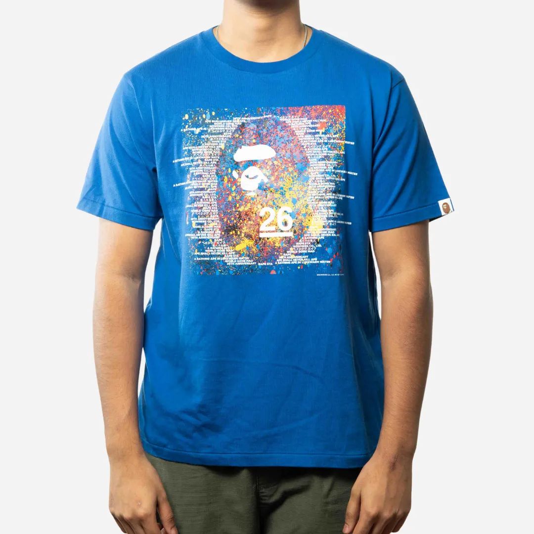 BAPE NOWHERE 26TH ANNIVERSARY TEE BLUE