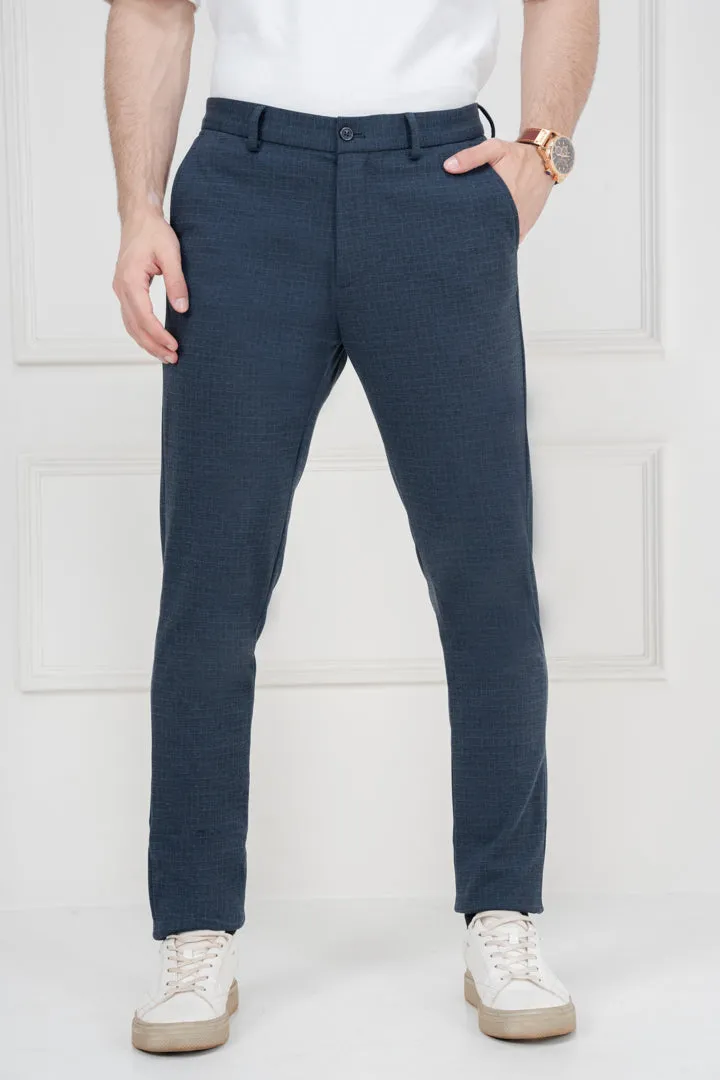 Blue Checks Power Stretch Slim Fit Pants