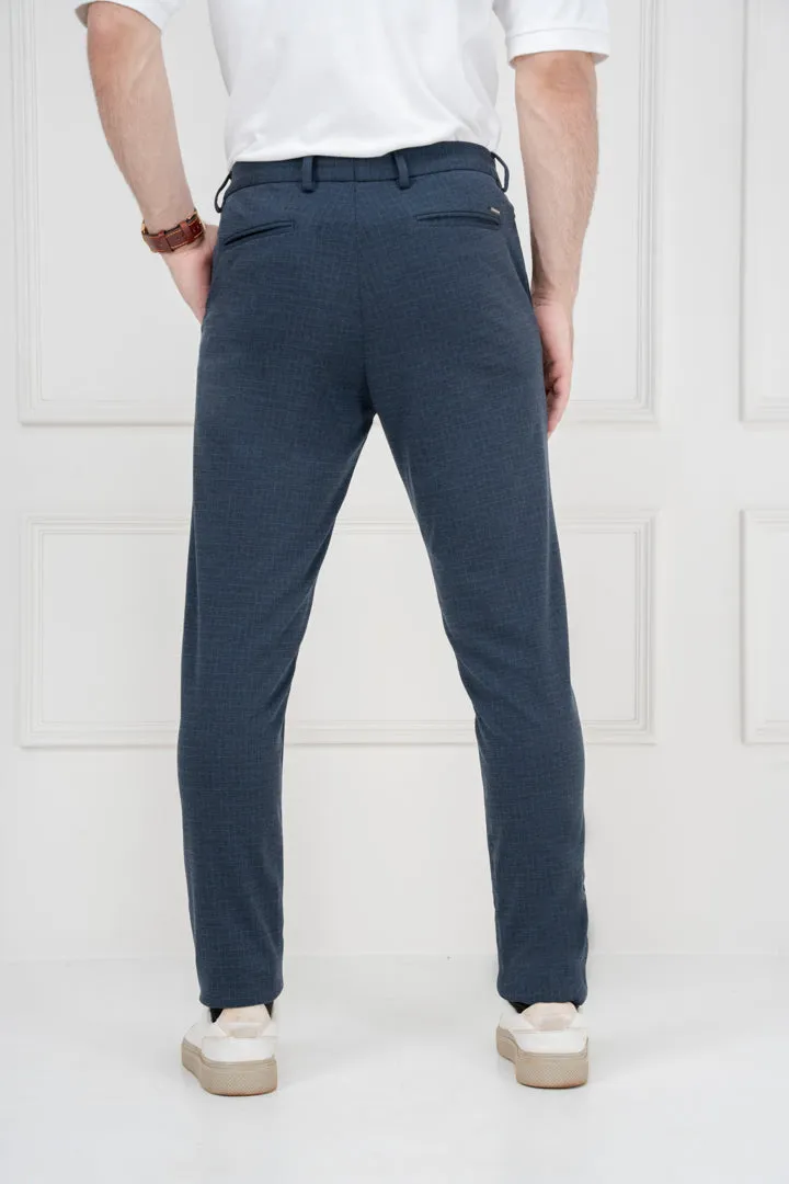 Blue Checks Power Stretch Slim Fit Pants