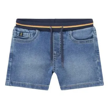 Blue Cotton Denim Shorts