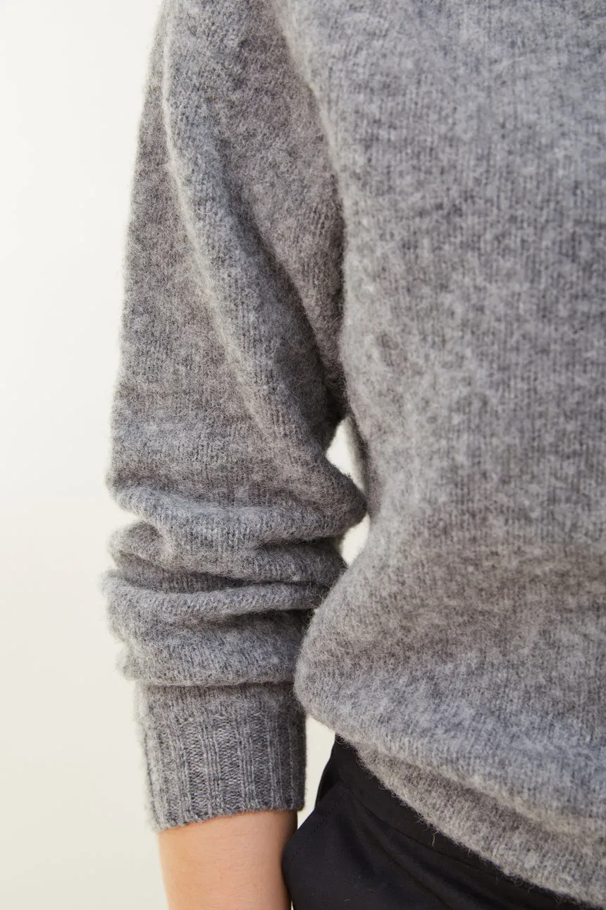 Brushed Wool Crewneck Sweater