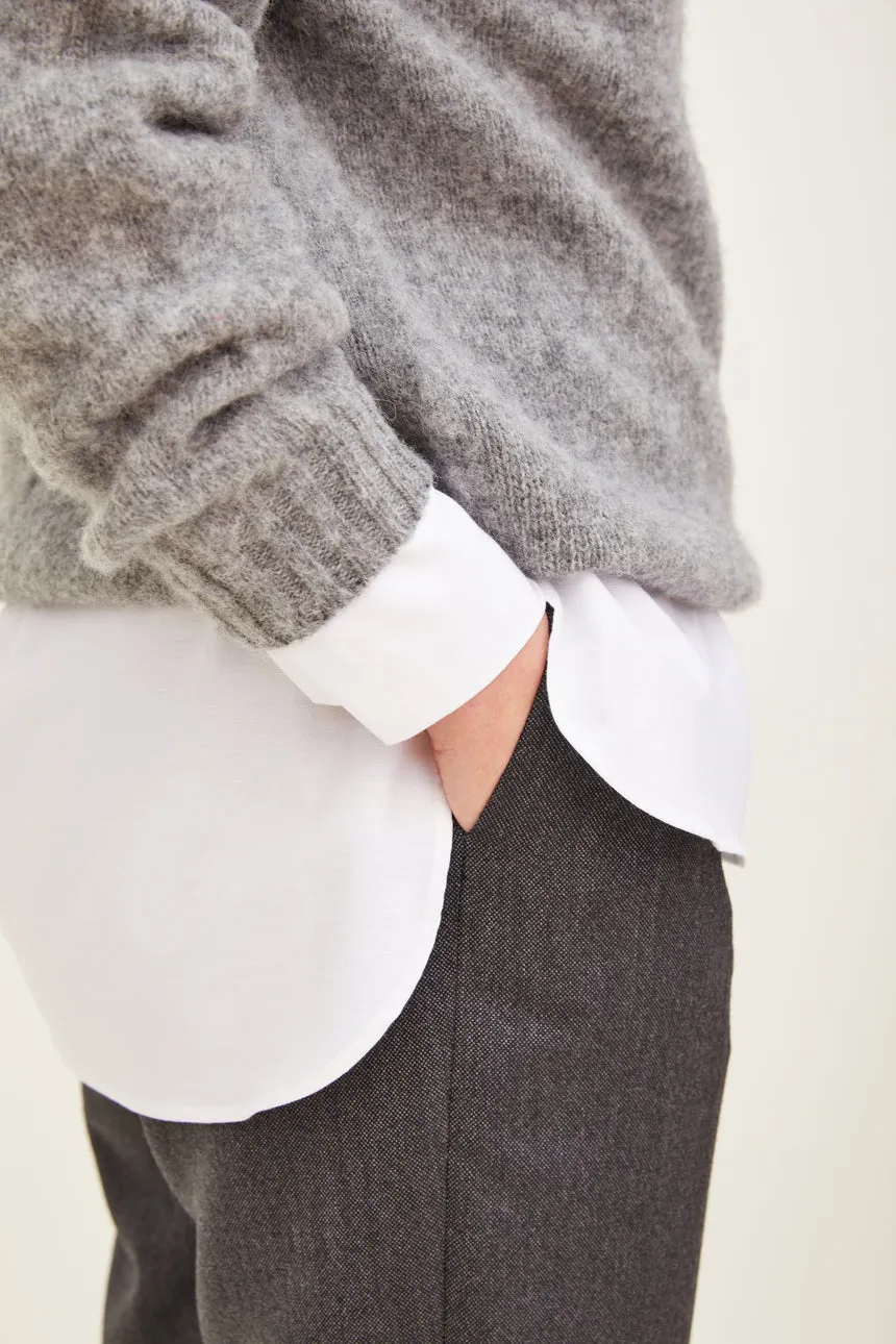 Brushed Wool Crewneck Sweater