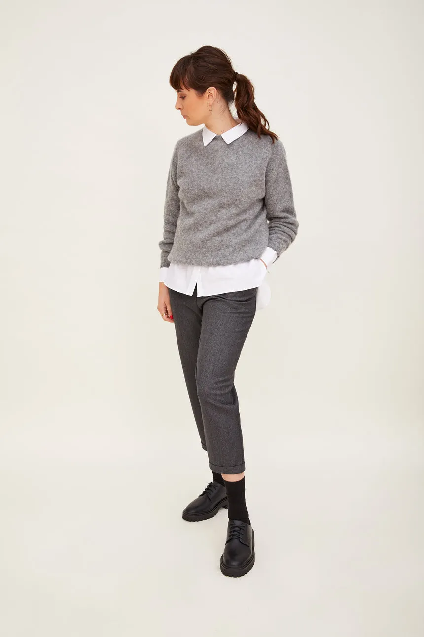 Brushed Wool Crewneck Sweater