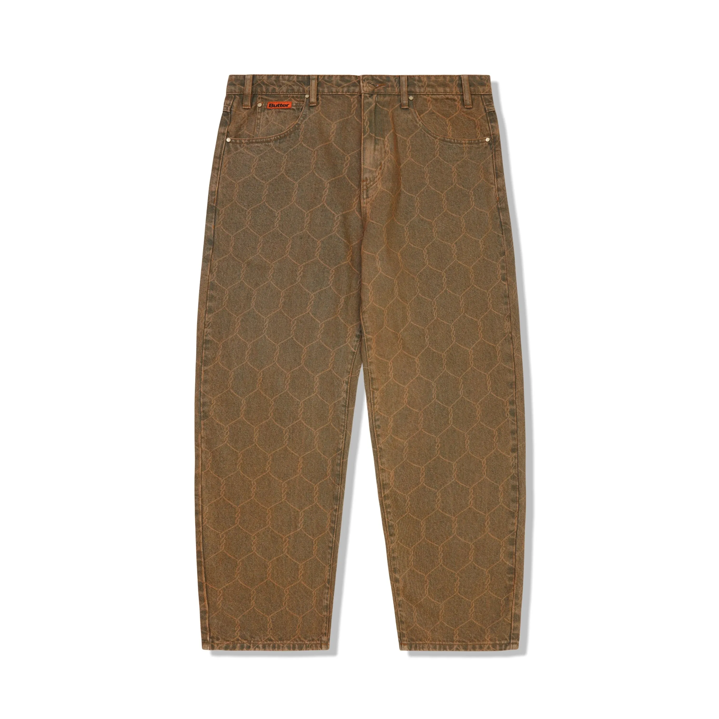 Butter Goods - Chain Link Denim Pants (Washed Brown)