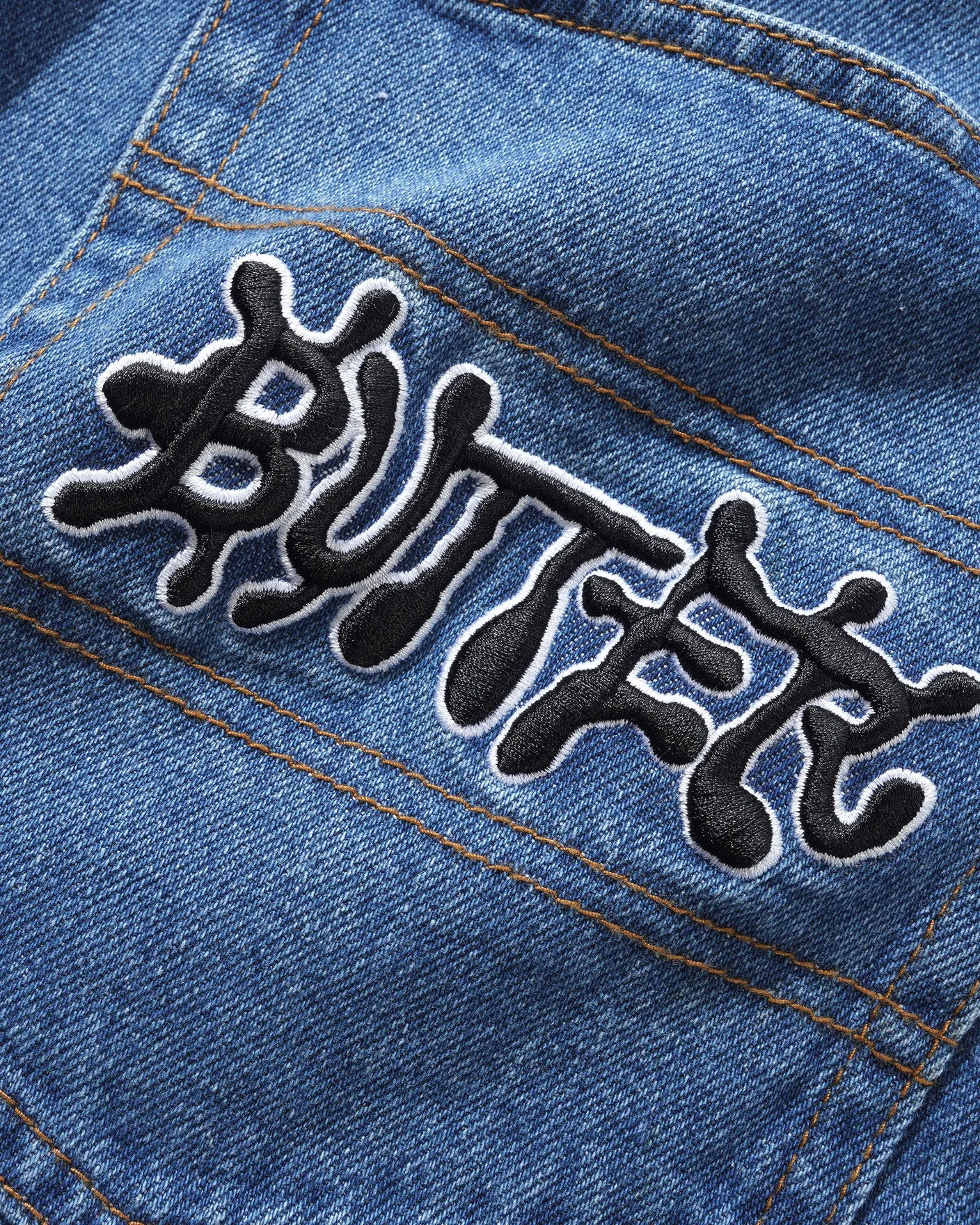 Butter Goods Ink Baggy Denim Jeans Worn Blue