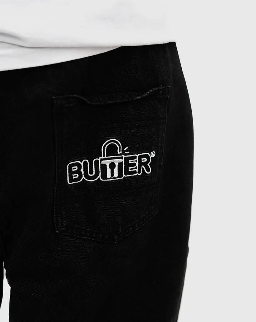 Butter Goods Lock Denim Shorts - Black