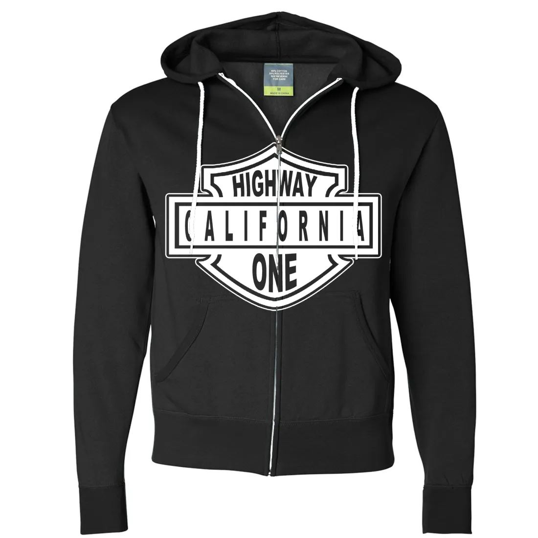 California Highway One Zip-Up Hoodie