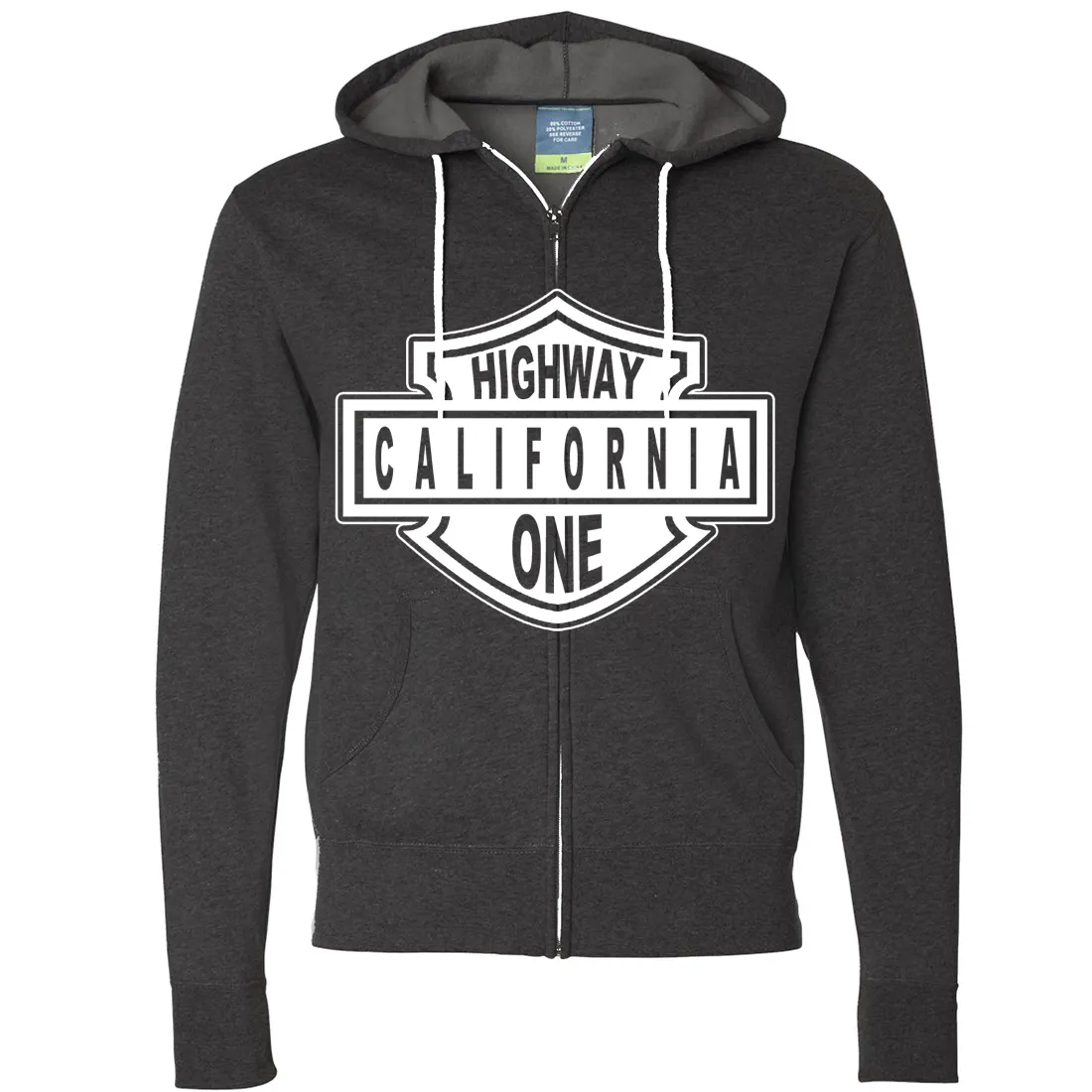 California Highway One Zip-Up Hoodie