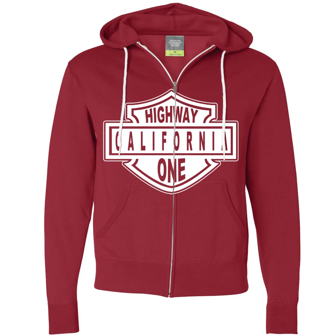 California Highway One Zip-Up Hoodie