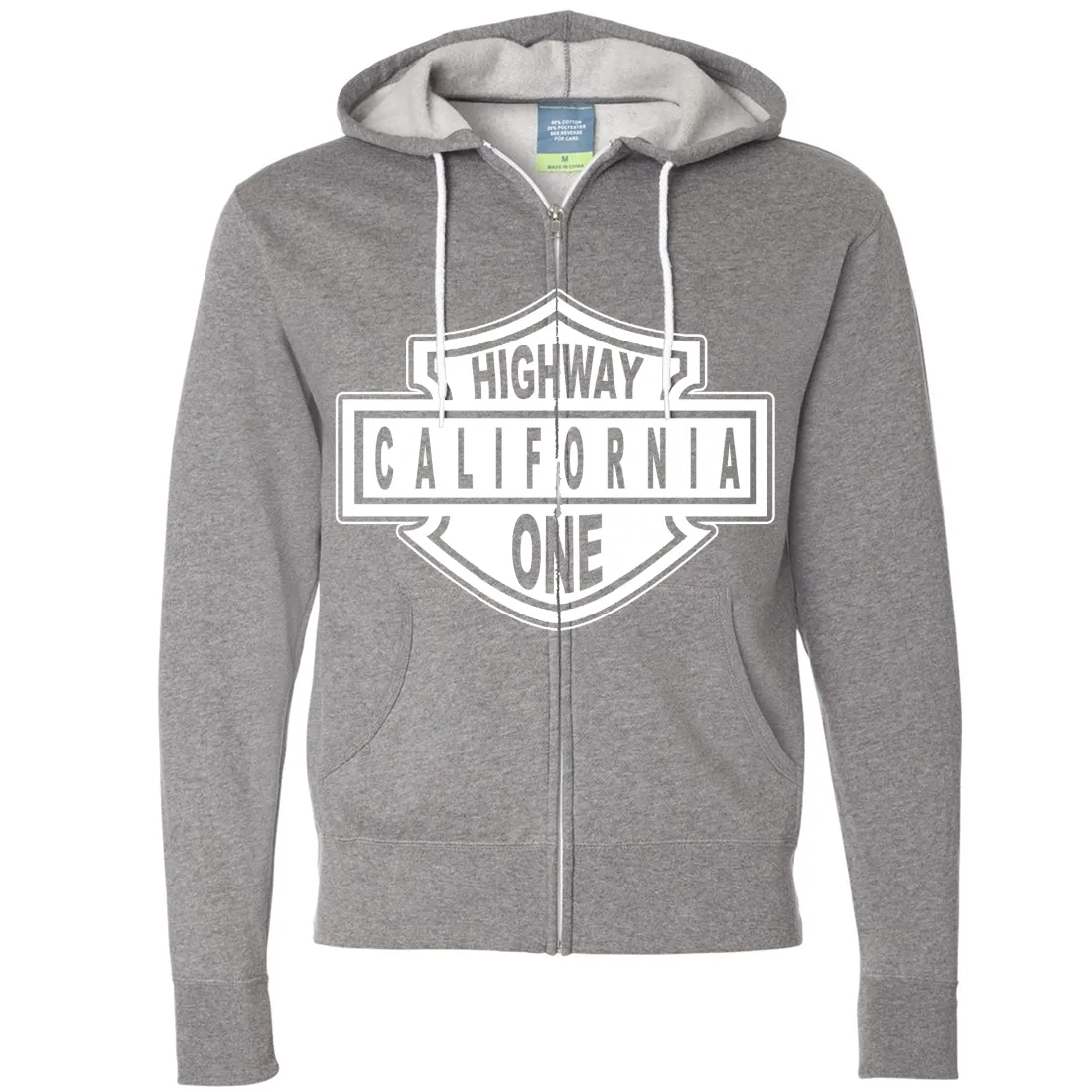 California Highway One Zip-Up Hoodie