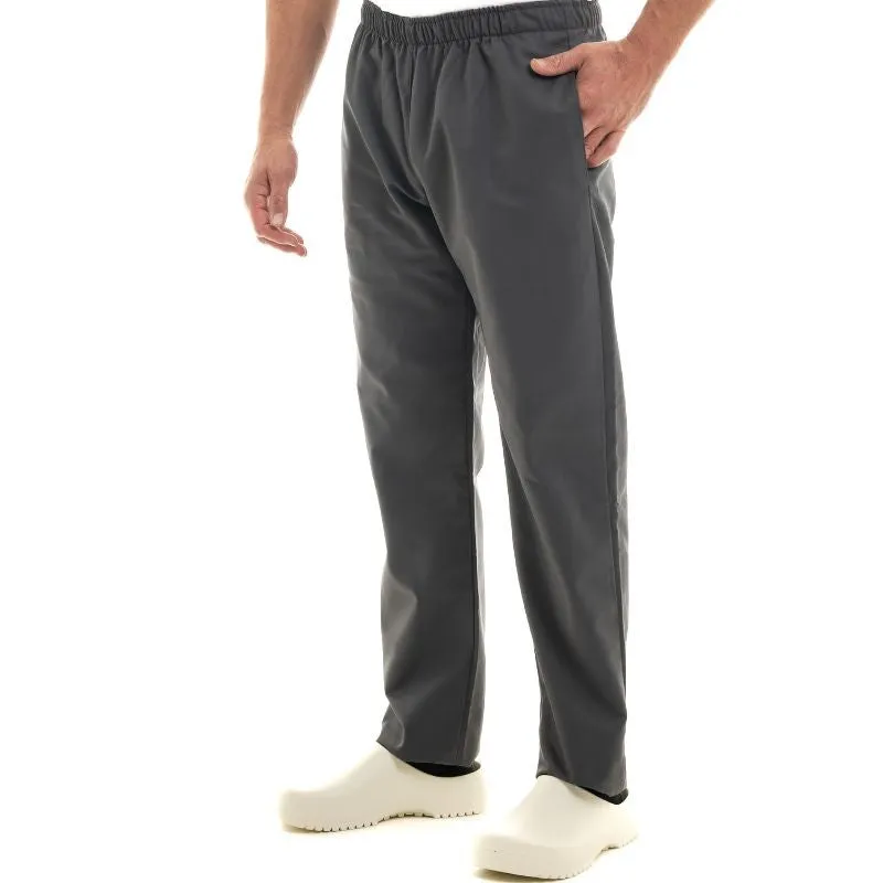 Carros Gray Elastic Belt Work Trousers - MANELLI