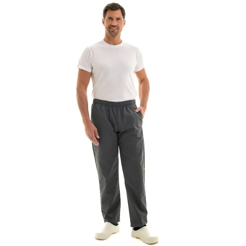 Carros Gray Elastic Belt Work Trousers - MANELLI