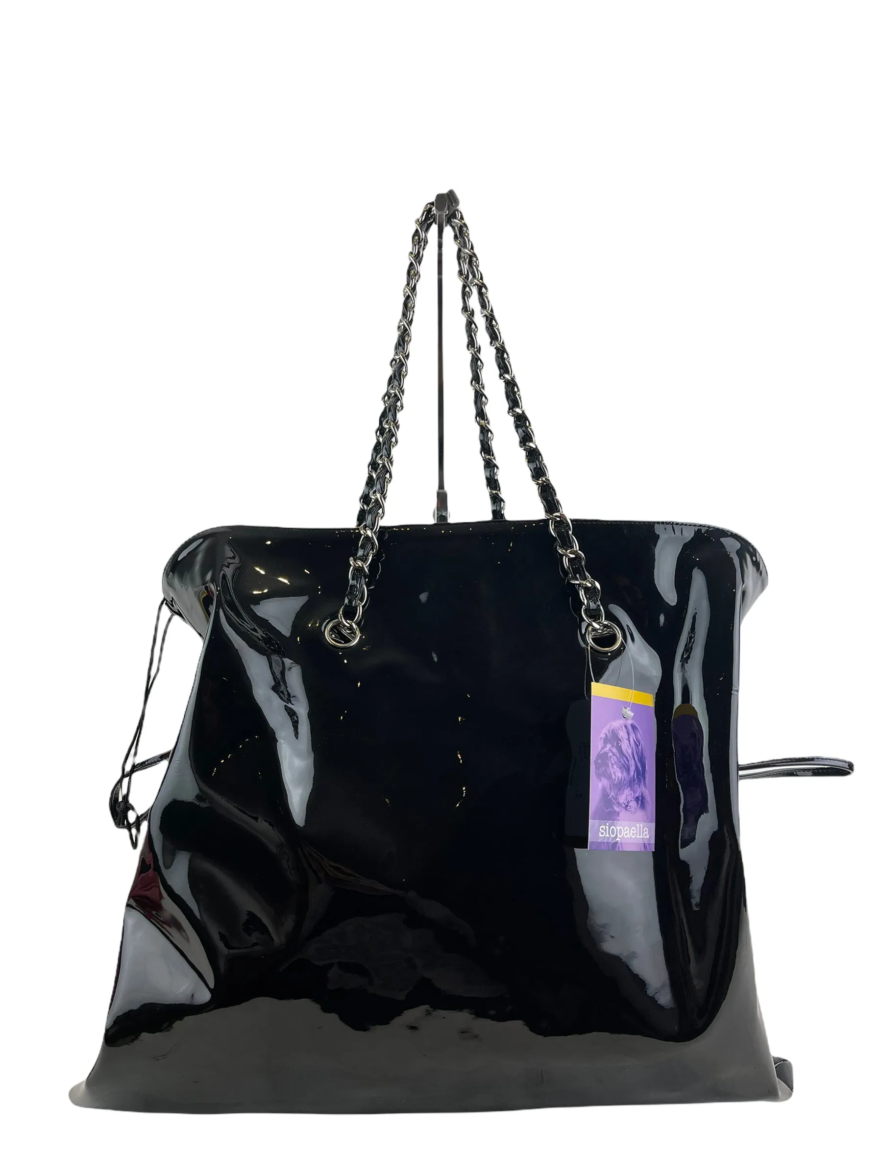 Chanel Black Patent Embellished Leather ‘Bon Bon’ Tote