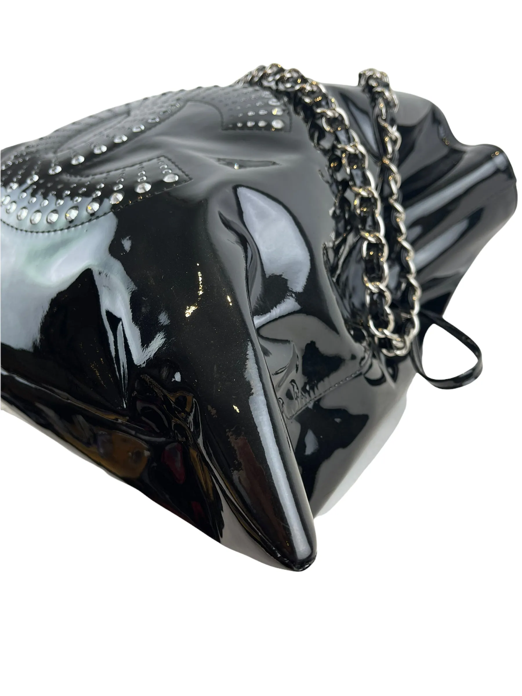 Chanel Black Patent Embellished Leather ‘Bon Bon’ Tote