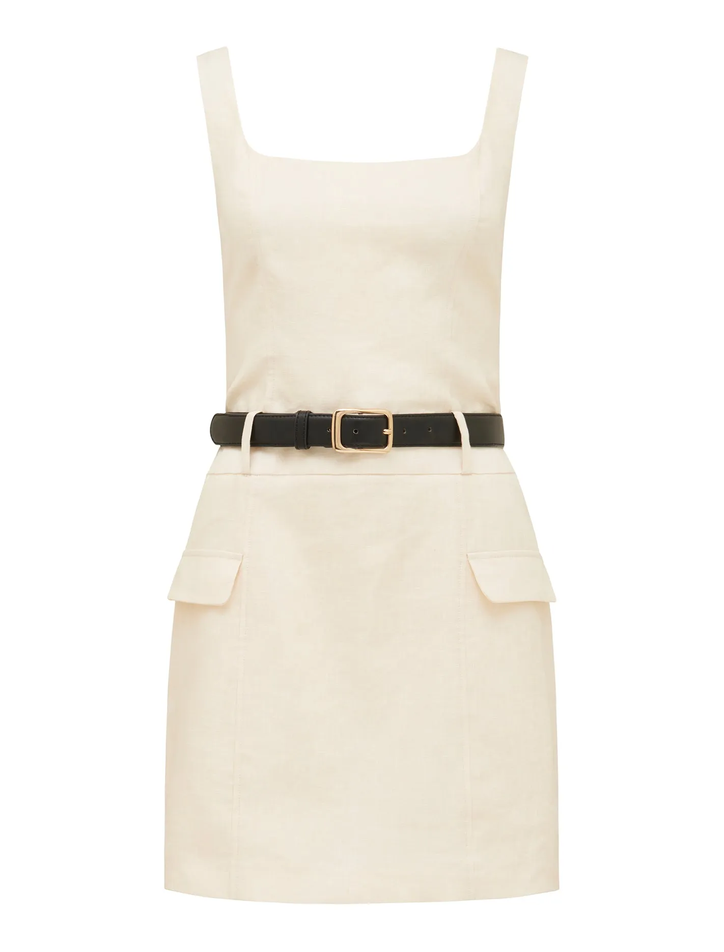 Charlie Belted Linen Mini Dress