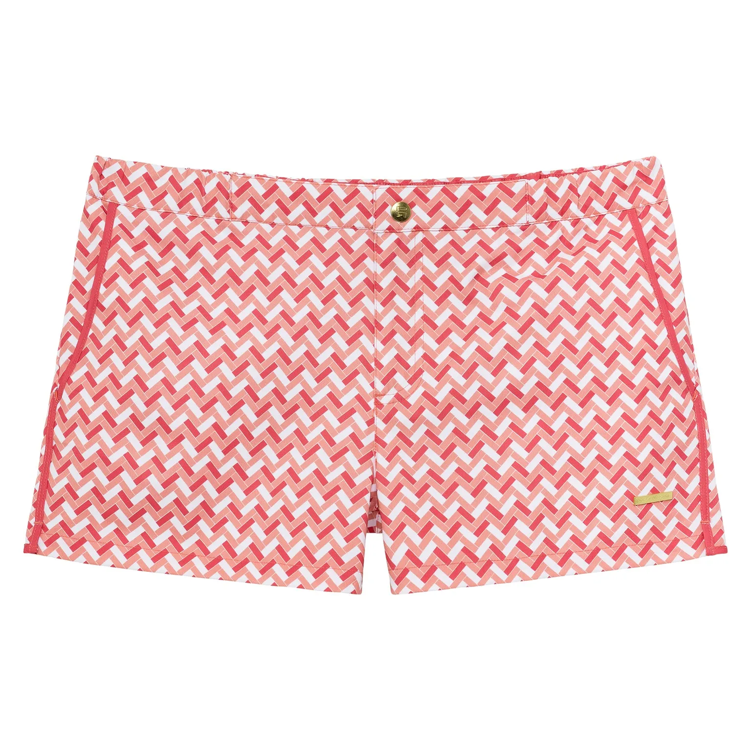 Chevrons Ragusa Red Print 2" Angeleno Stretch