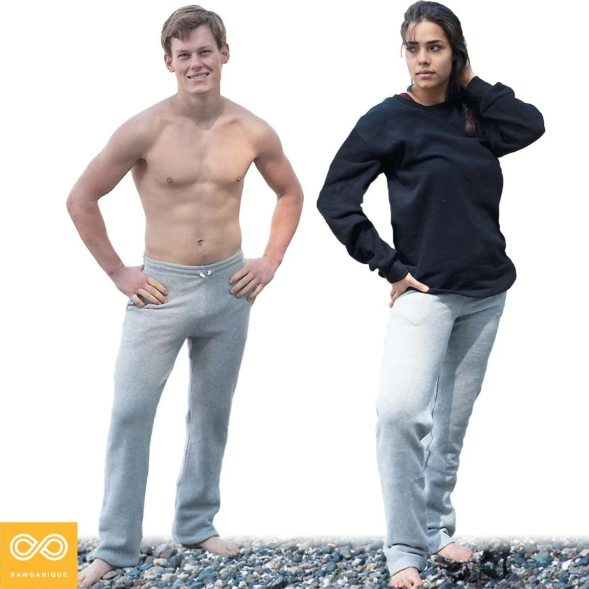 CLINT 100% Organic Cotton Fleece Sweat Pants (Plastic-free)