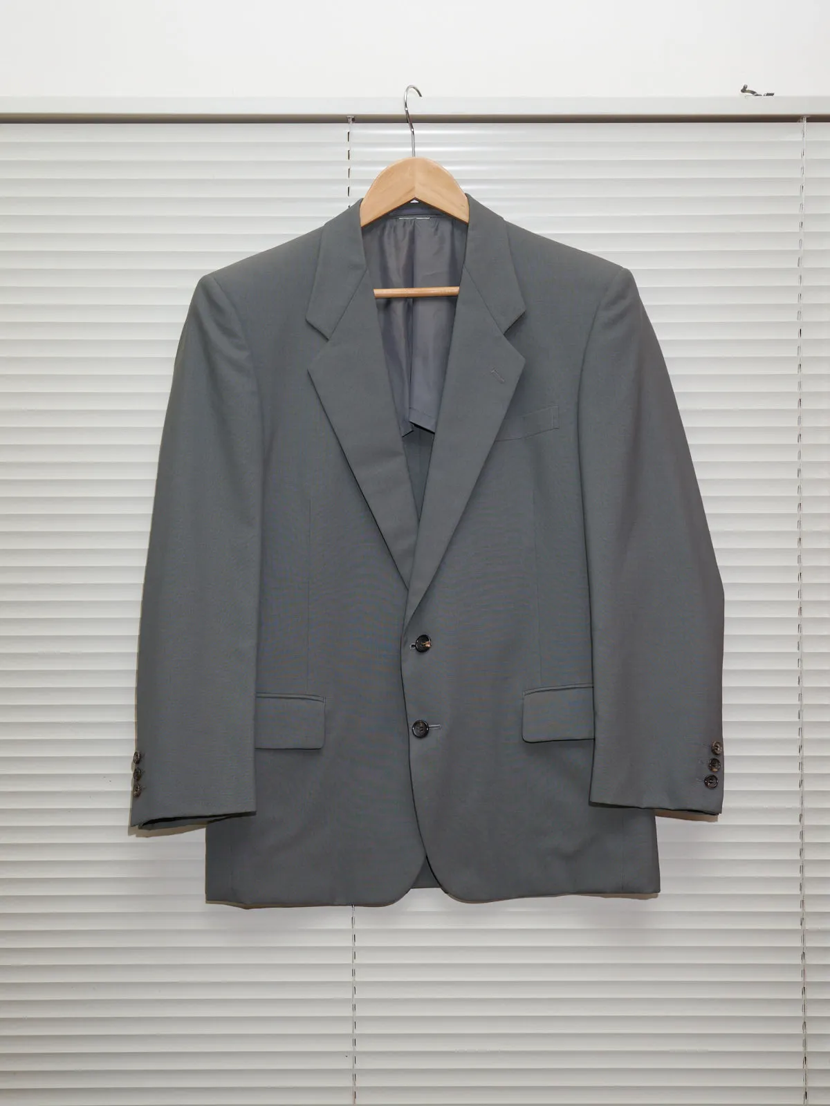 Comme des Garcons Homme Deux olive wool two button blazer - mens M S