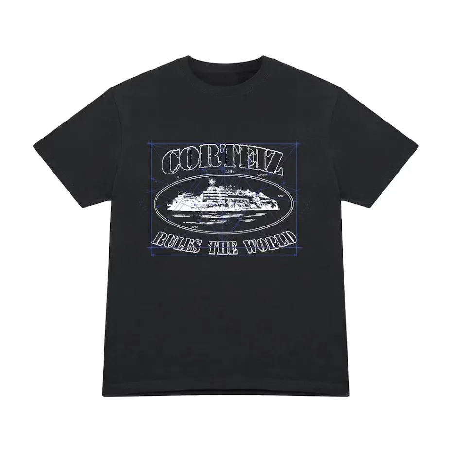 Corteiz Math Alcatraz Tee Black