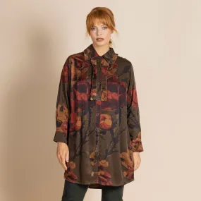 damask roses long austin shirt