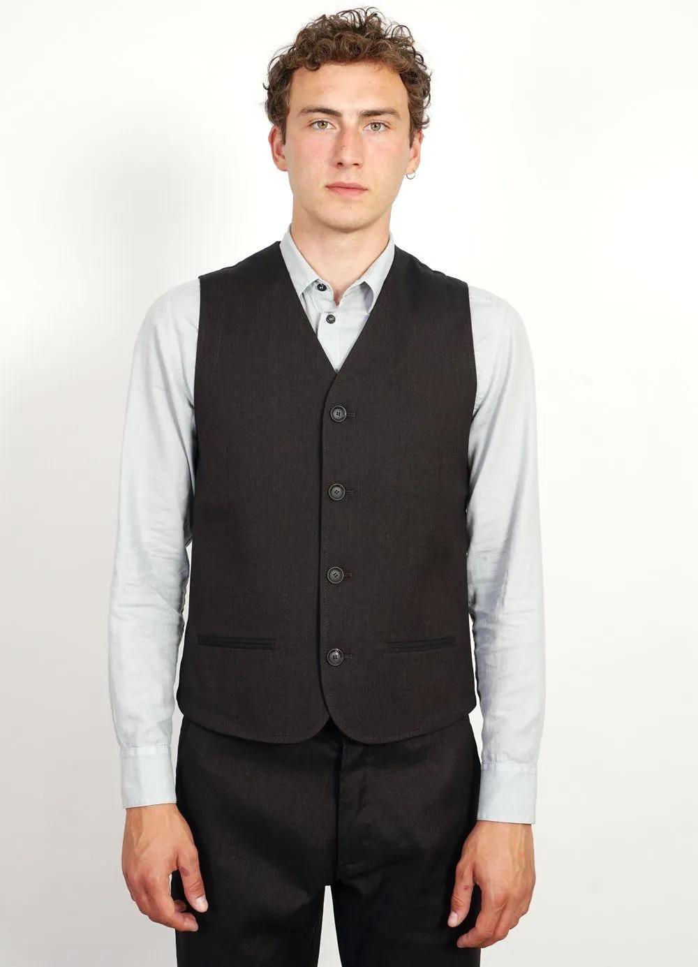 DANIEL | Four Button Waistcoat | Coffee Melange