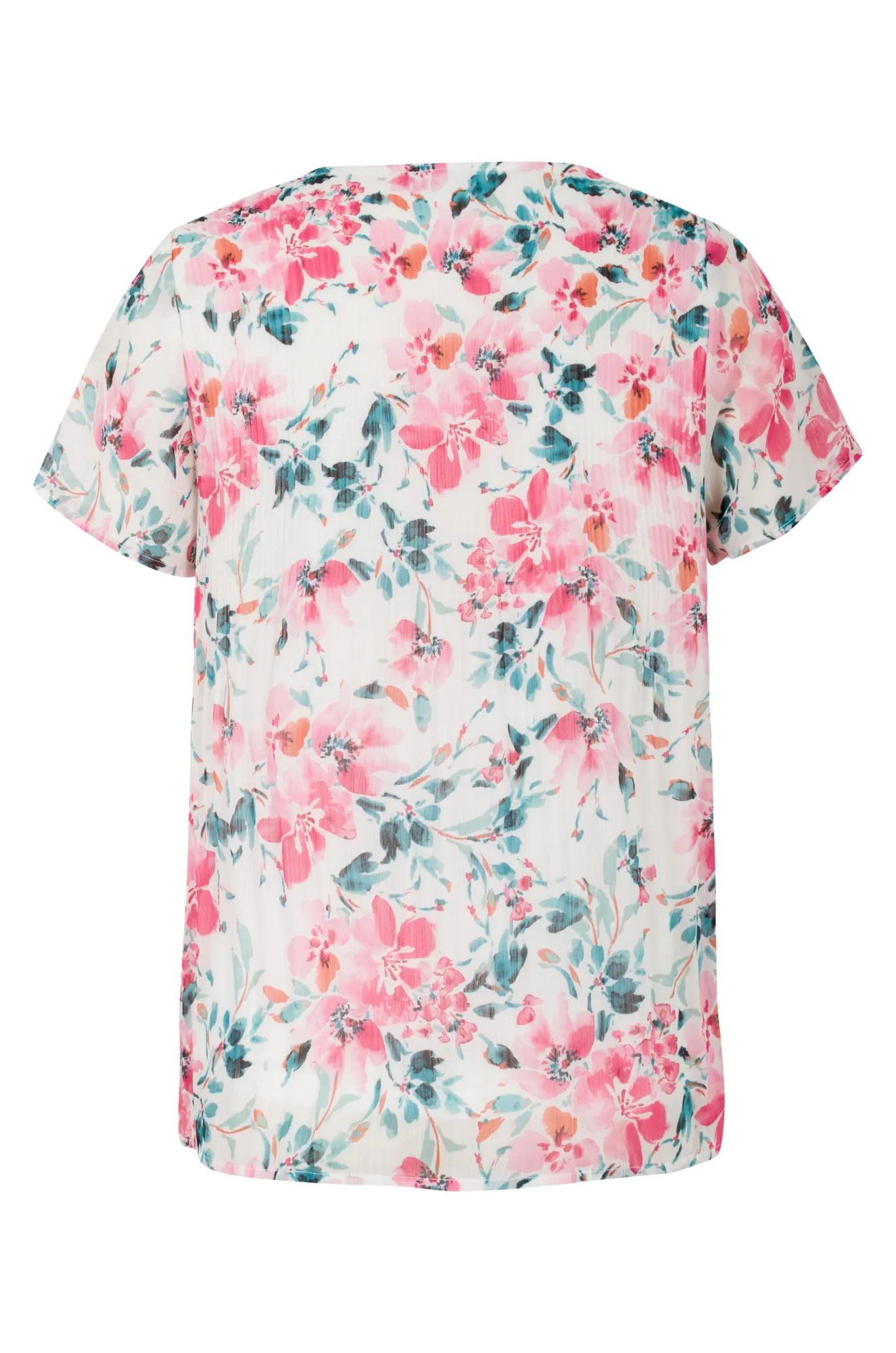 Detachable bead & shell trim Top | PINK ROSE GARDEN | 8581AR