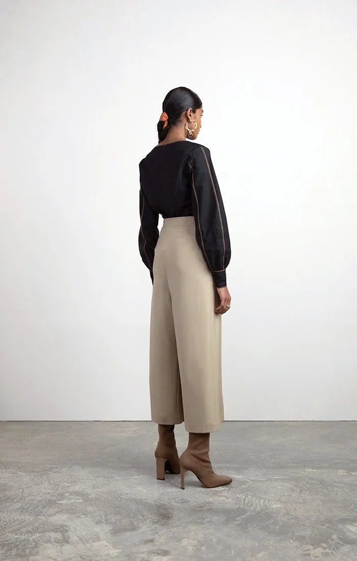 Double Box-pleated Tailored Culottes