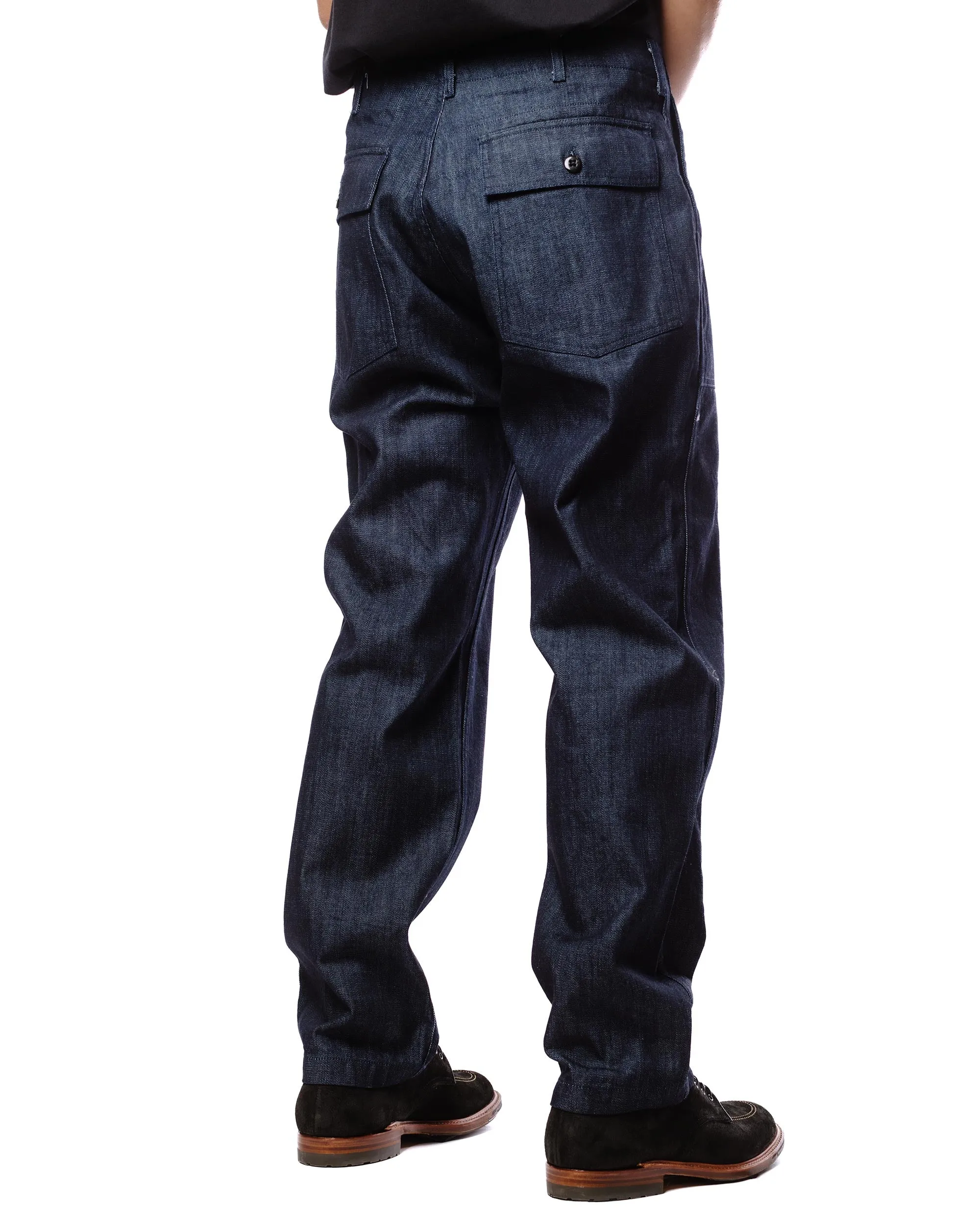 Engineered Garments Fatigue Pant Indigo Cotton Broken Denim