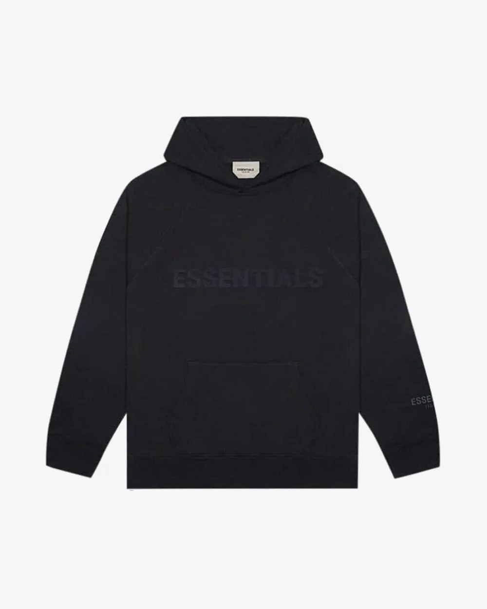 FOG ESSENTIALS SS20 SILICON APPLIQUE LOGO BLACK HOODIE