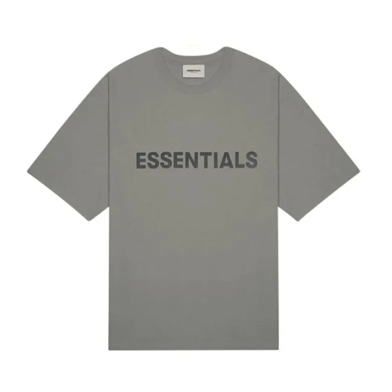 FOG ESSENTIALS SS20 SILICON APPLIQUE LOGO CHARCOAL TEE