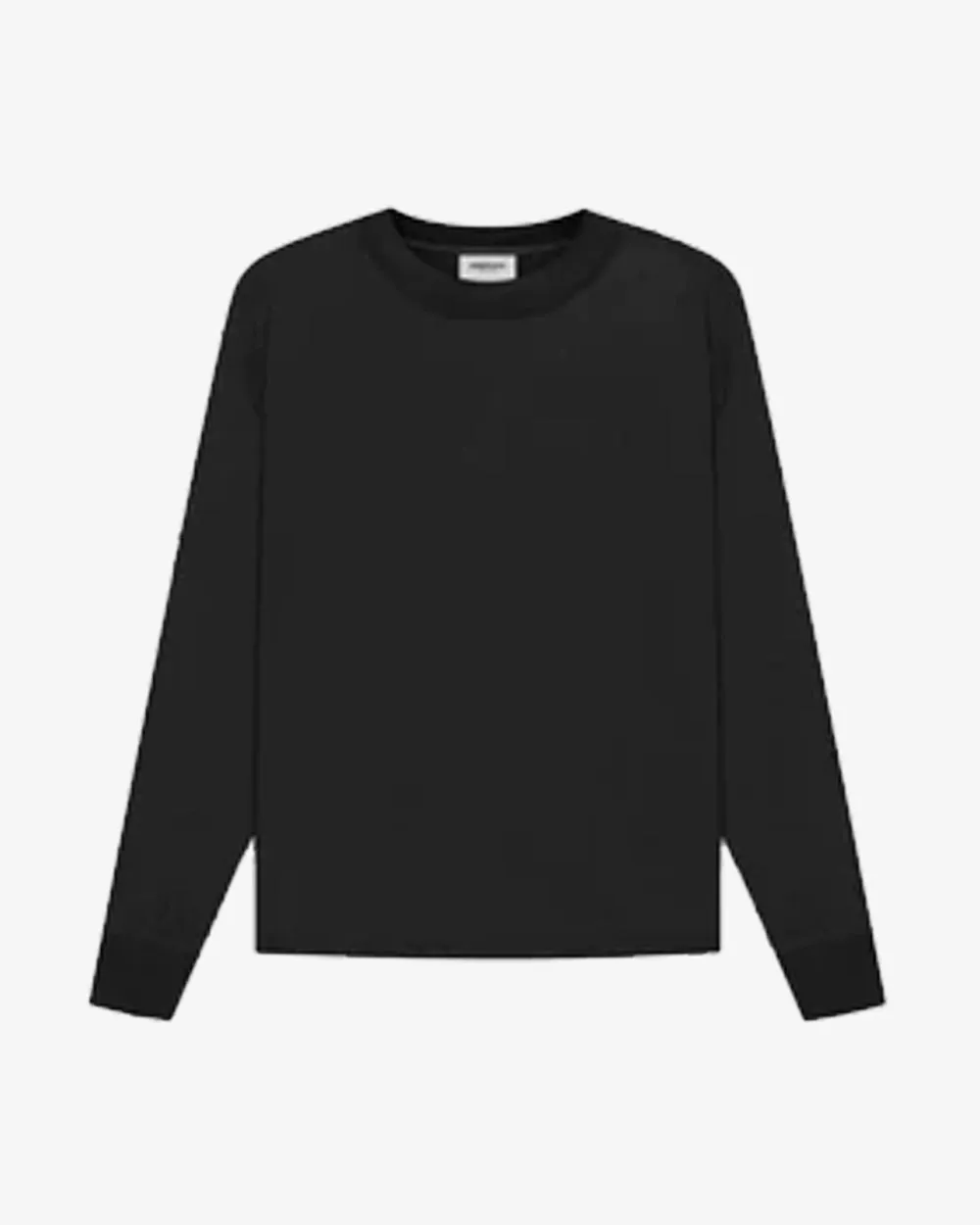 FOG ESSENTIALS SS21 SILICON APPLIQUE LOGO BLACK LONG SLEEVE TEE