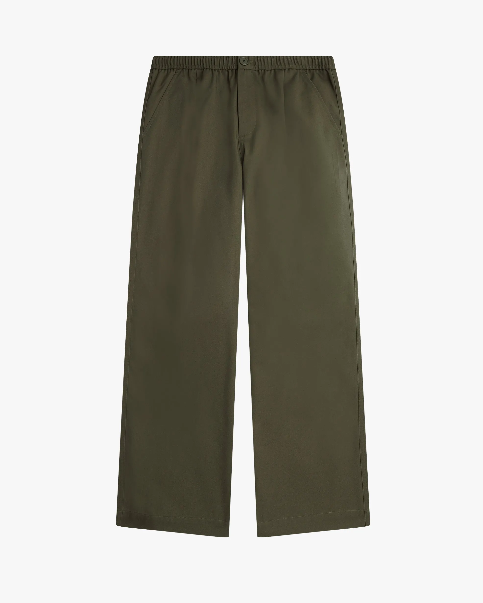 Fred Perry Wide Leg Drawstring Trouser - Uniform Green