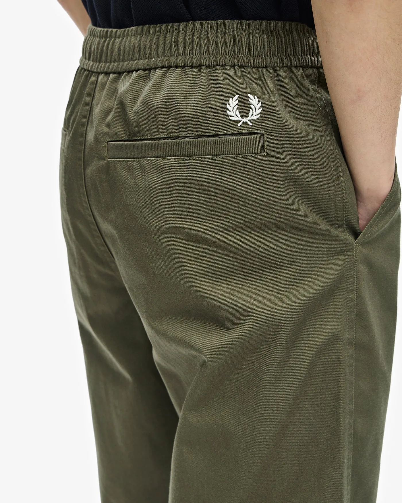 Fred Perry Wide Leg Drawstring Trouser - Uniform Green