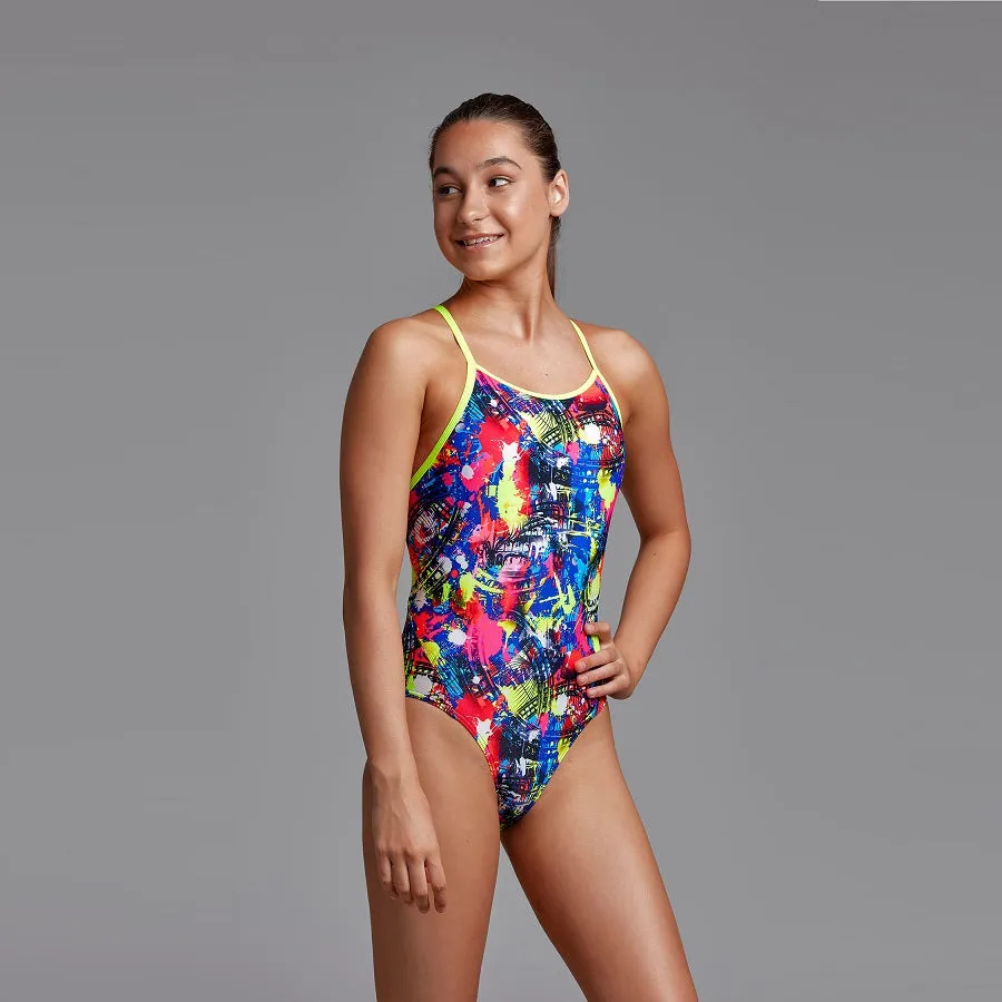 Funkita Girls Diamond Back One Piece FS11G- Smash City