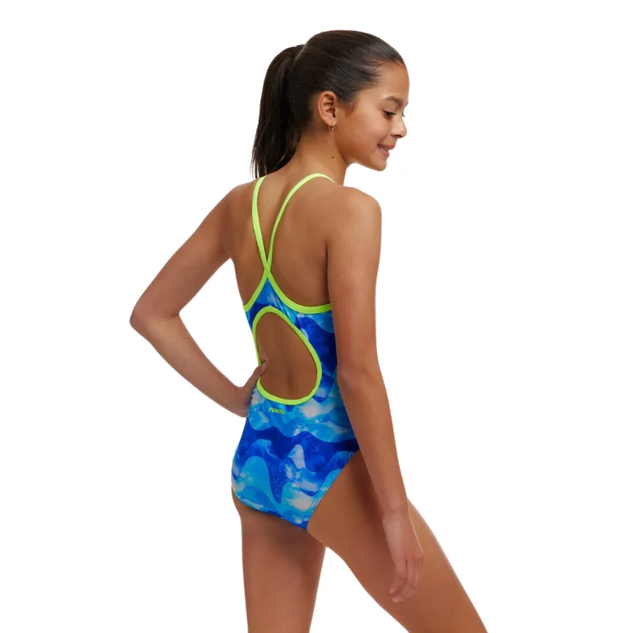 Funkita Girls Sustainable Diamond Back One Piece FKS033G - Dive In