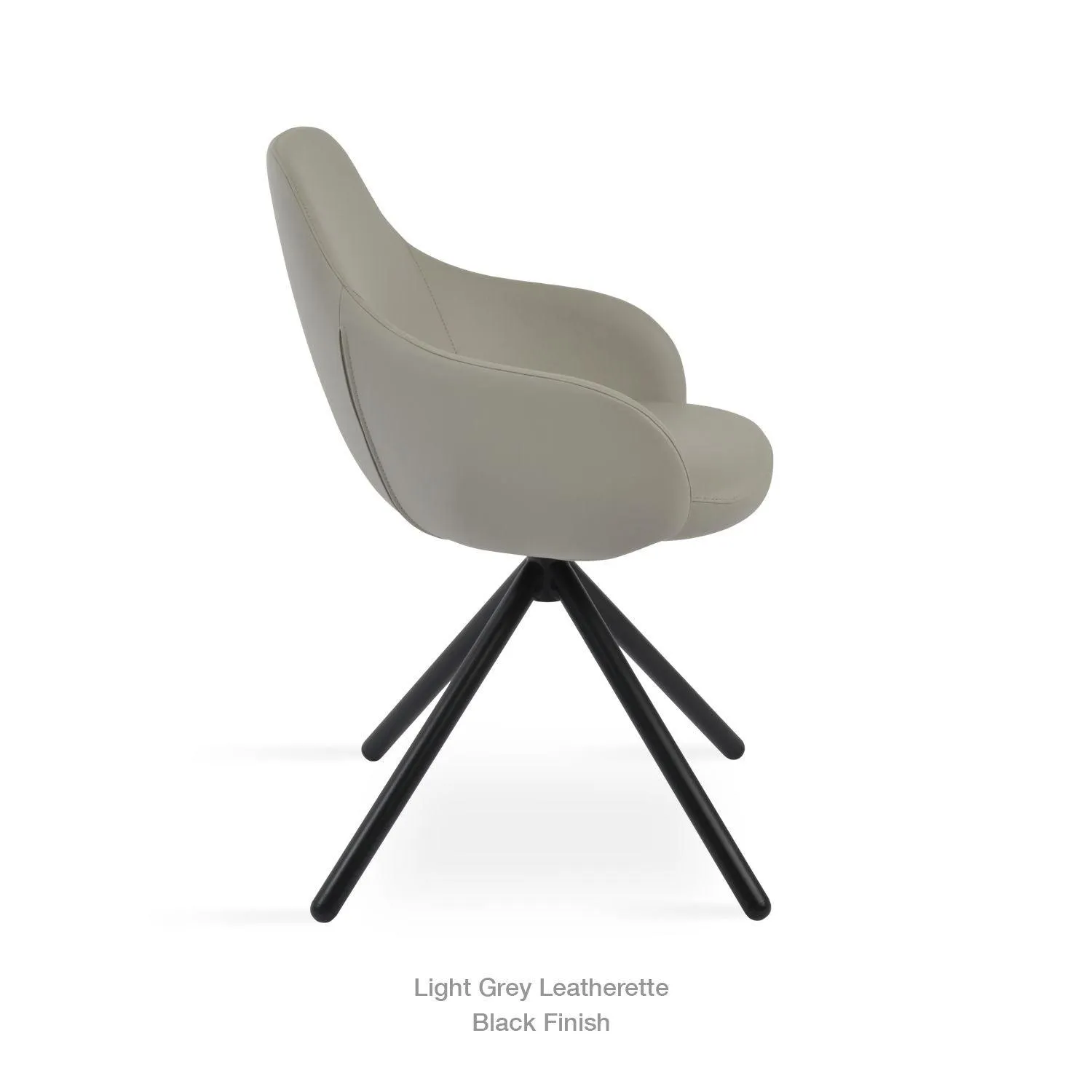 GAZEL STICK SWIVEL ARMCHAIR